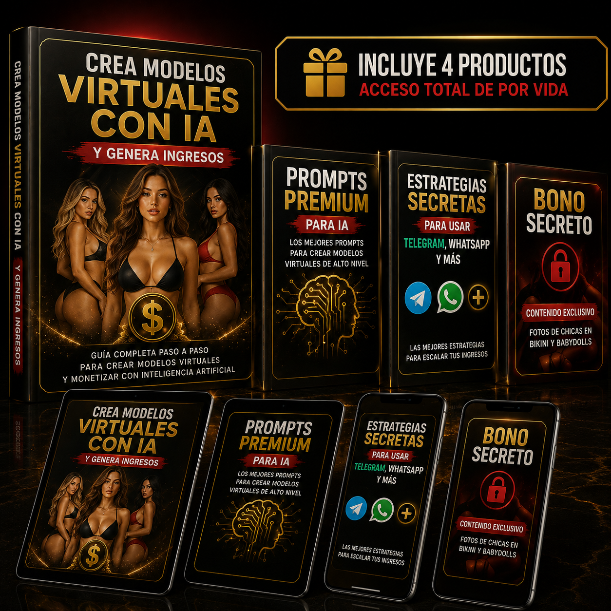 Mega Pack Modelos IA Pro: 🚀 Curso completo +🎁 Bonos y estrategias premium